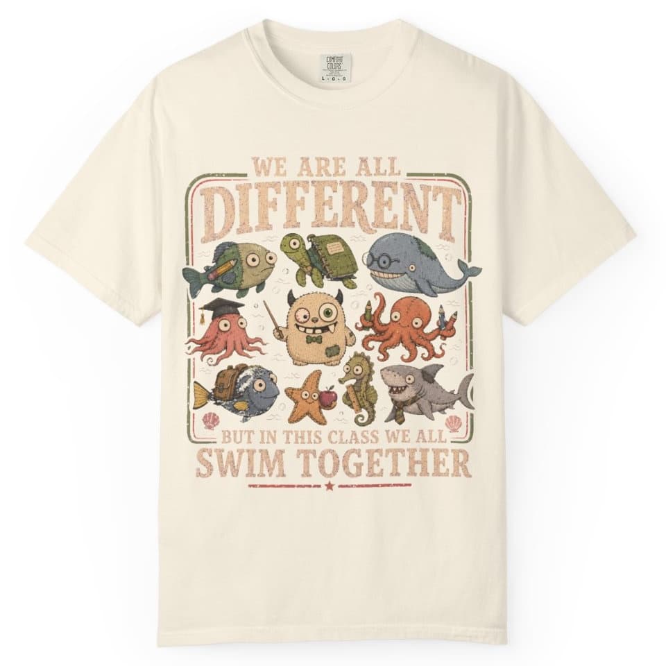 Swim Together Class t-shirt in Moss, photo 9