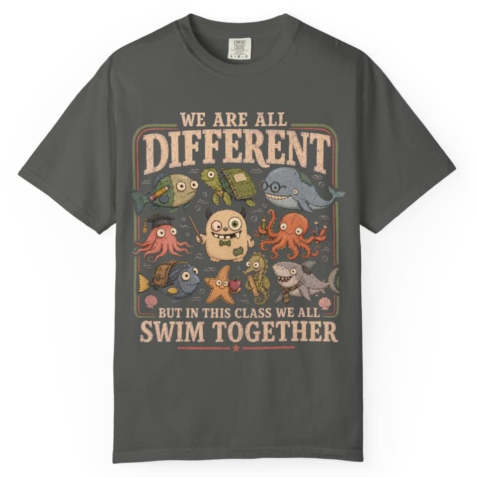 Swim Together Class t-shirt in Moss, photo 5