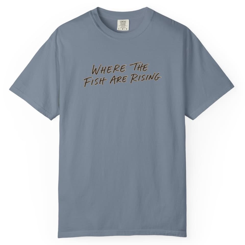 Where the Fish Are Rising Shirt t-shirt in Blue Jean, photo 1