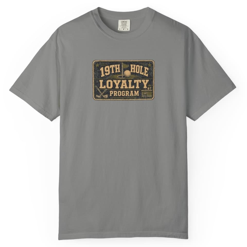 19th Hole Loyalty Program t-shirt in Pepper, photo 6