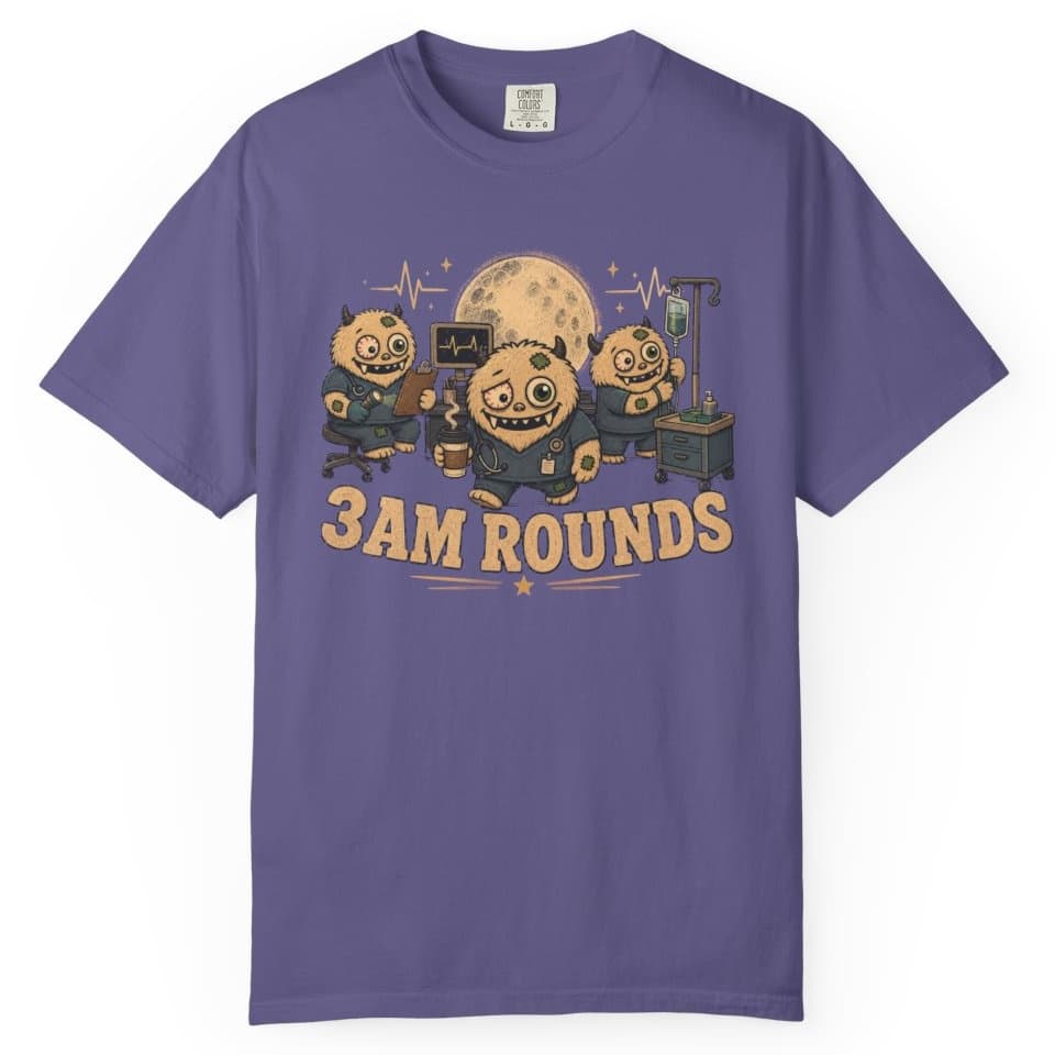 Three AM Rounds t-shirt in Granite, photo 7