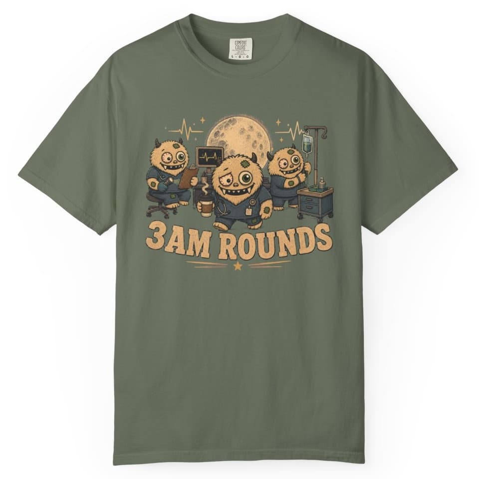 Three AM Rounds t-shirt in Granite, photo 6