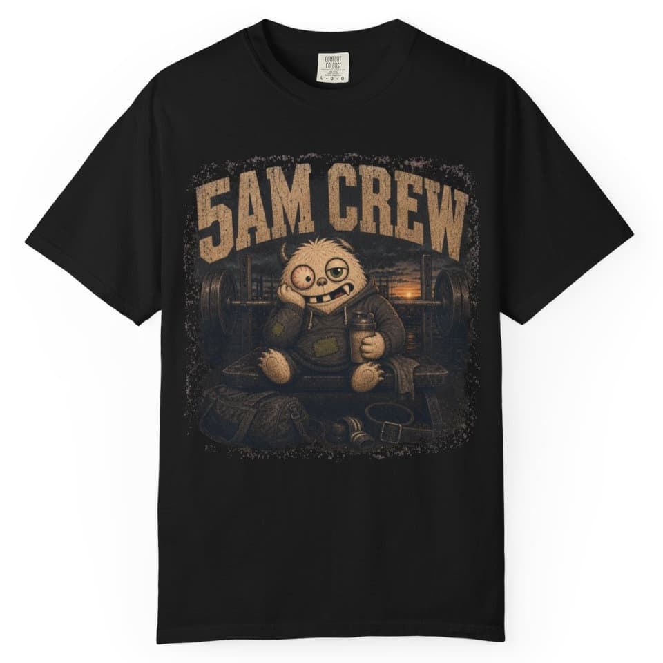 Five AM Crew t-shirt in Blue Jean, photo 2