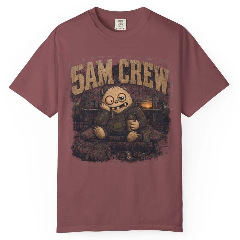 Five AM Crew t-shirt in Blue Jean, photo 9