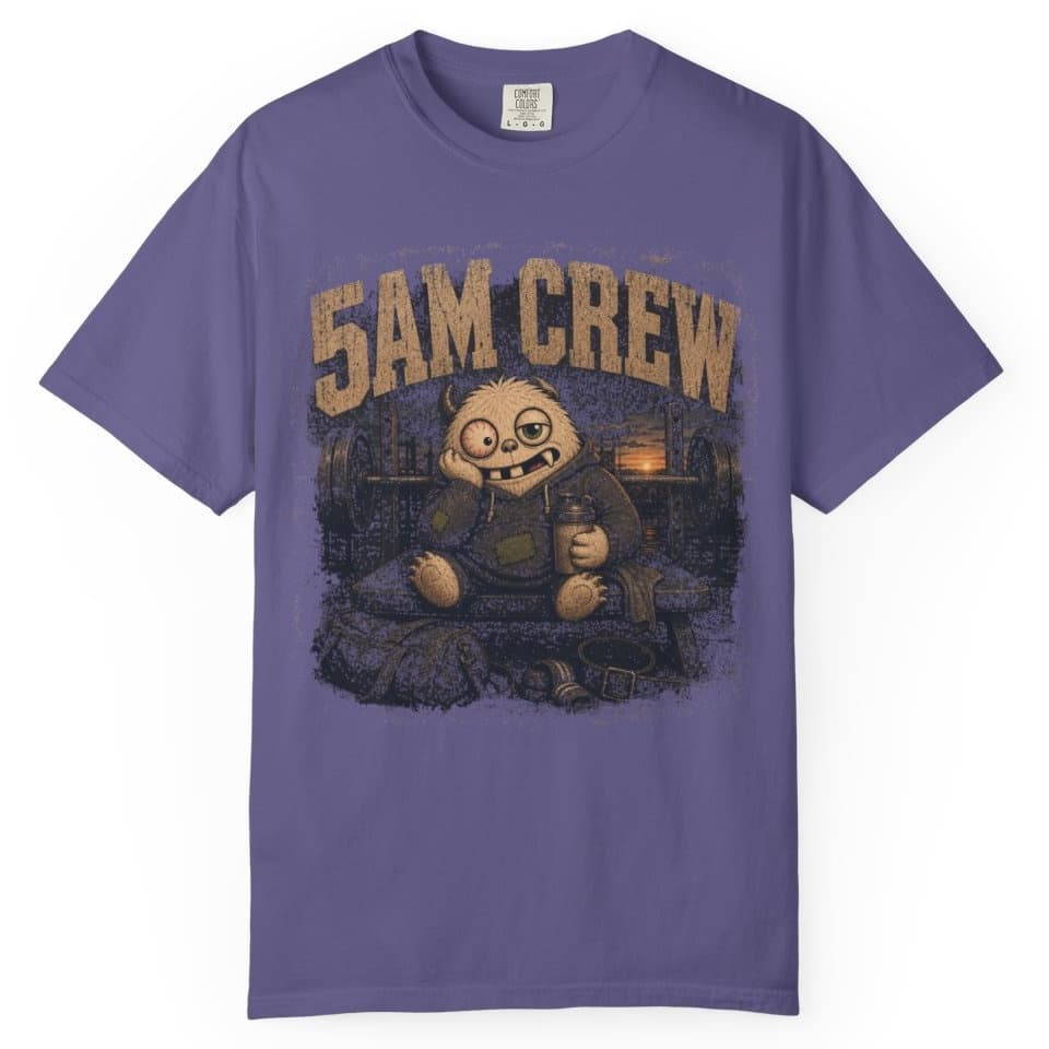 Five AM Crew t-shirt in Blue Jean, photo 7