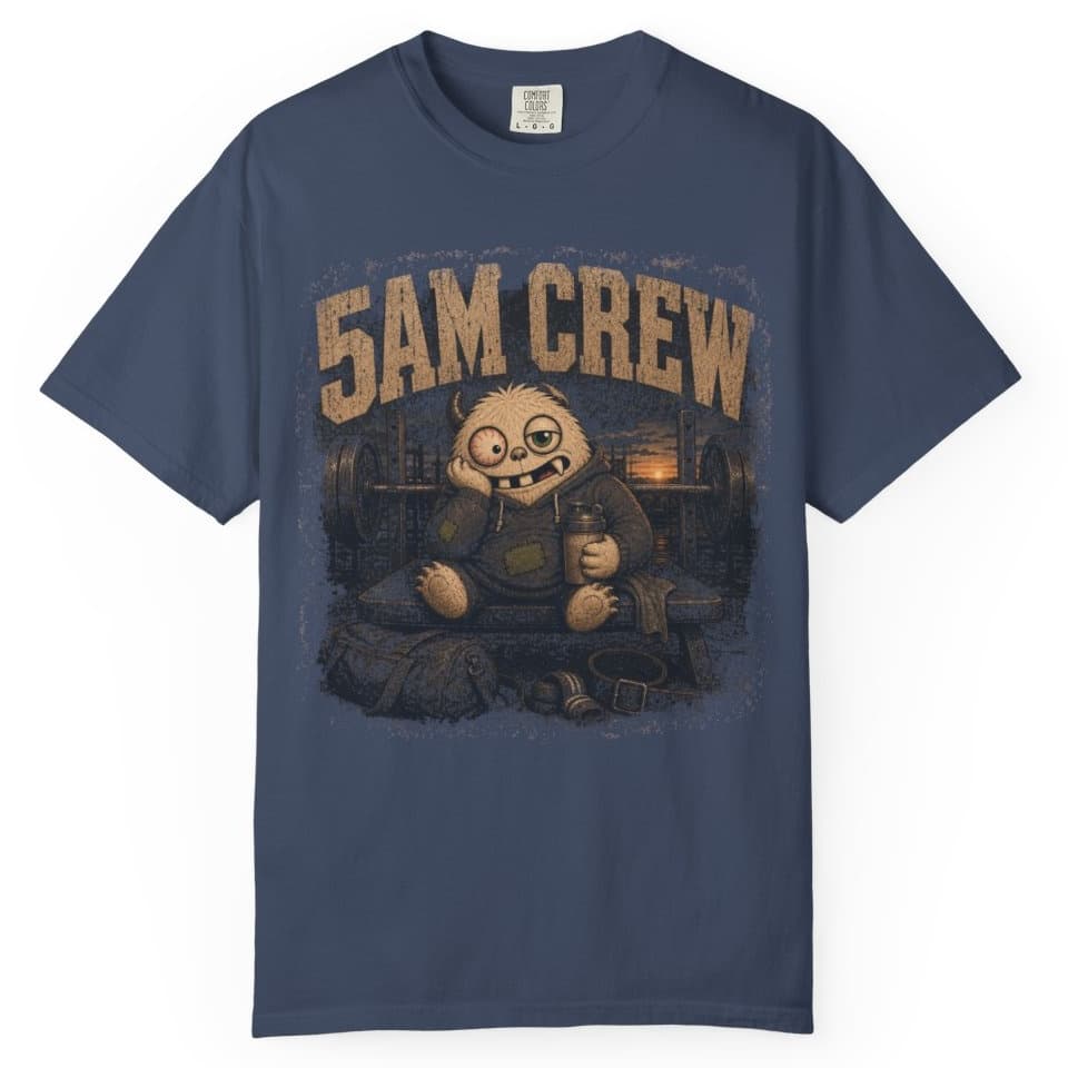 Five AM Crew t-shirt in Blue Jean, photo 3