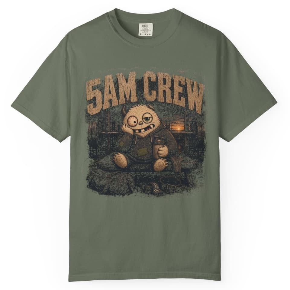 Five AM Crew t-shirt in Blue Jean, photo 6