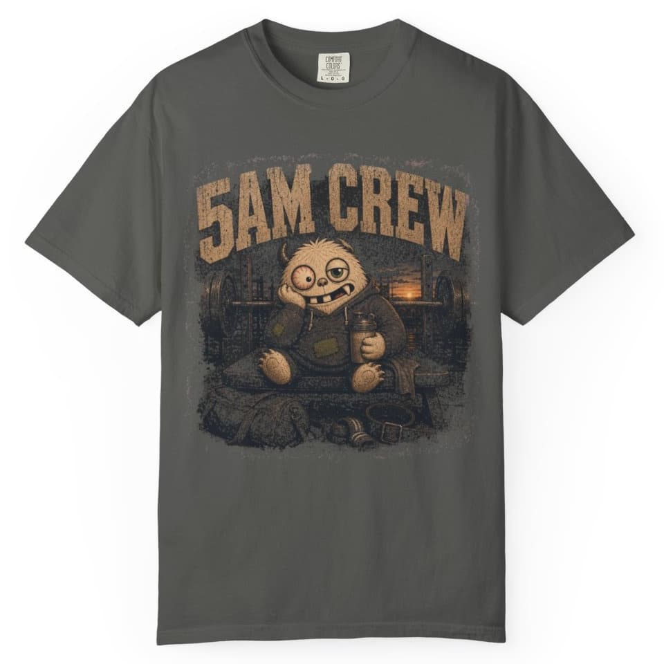 Five AM Crew t-shirt in Blue Jean, photo 5