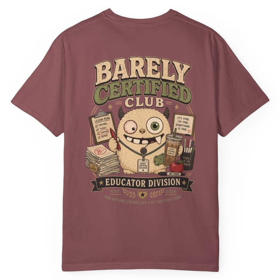 Barely Certified Educator t-shirt in Midnight, photo 15