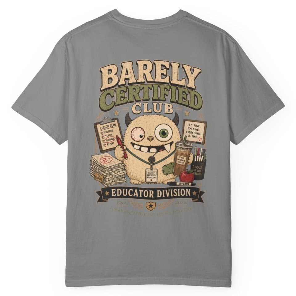 Barely Certified Educator t-shirt in Midnight, photo 11