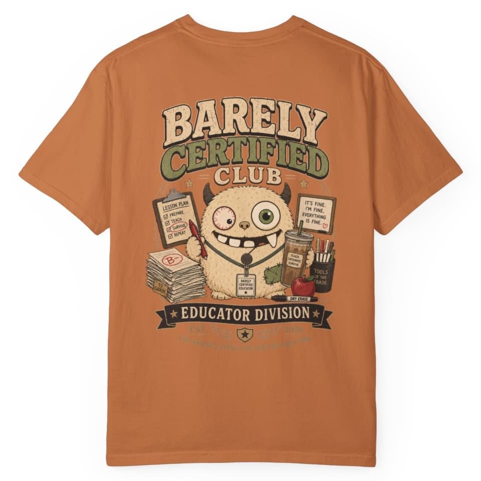 Barely Certified Educator t-shirt in Midnight, photo 17