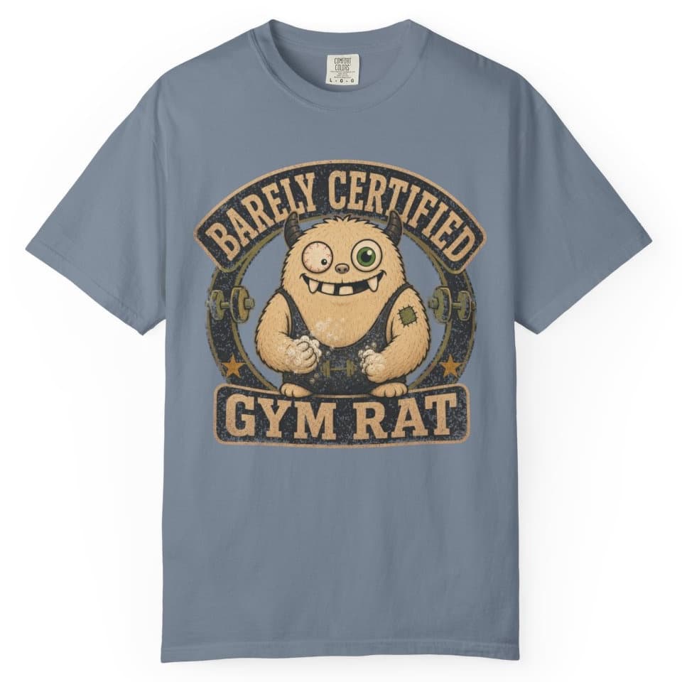 Barely Certified Gym Rat t-shirt in Espresso, photo 8