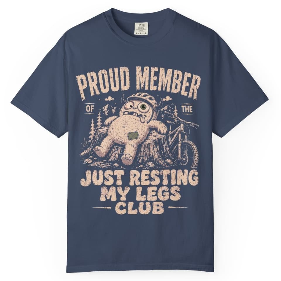 Resting My Legs Club t-shirt in Midnight, photo 1