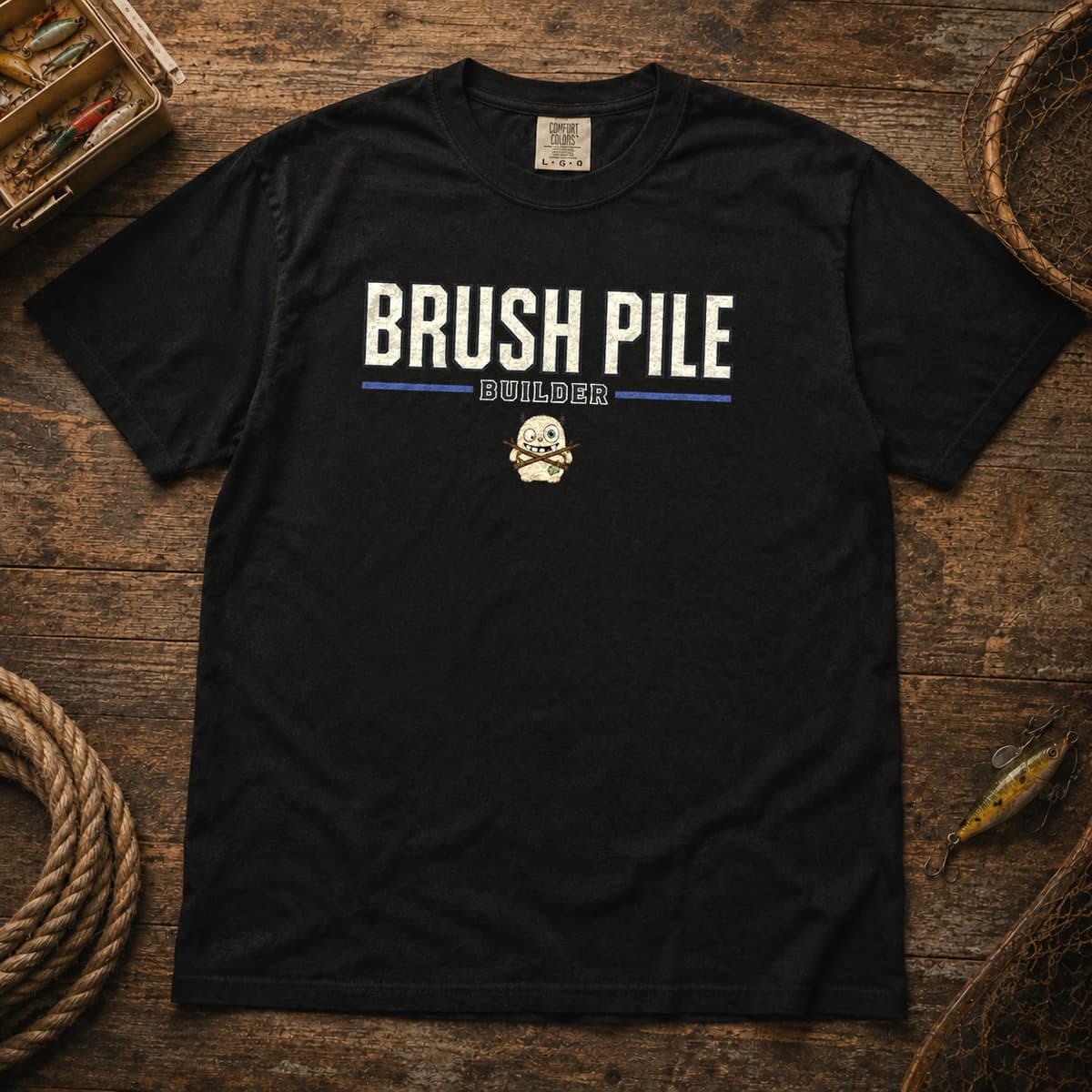 Brush Pile Builder t-shirt in Black, photo 1