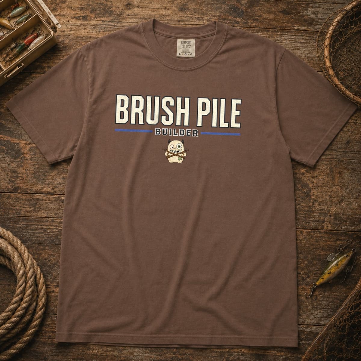 Brush Pile Builder t-shirt in Black, photo 3