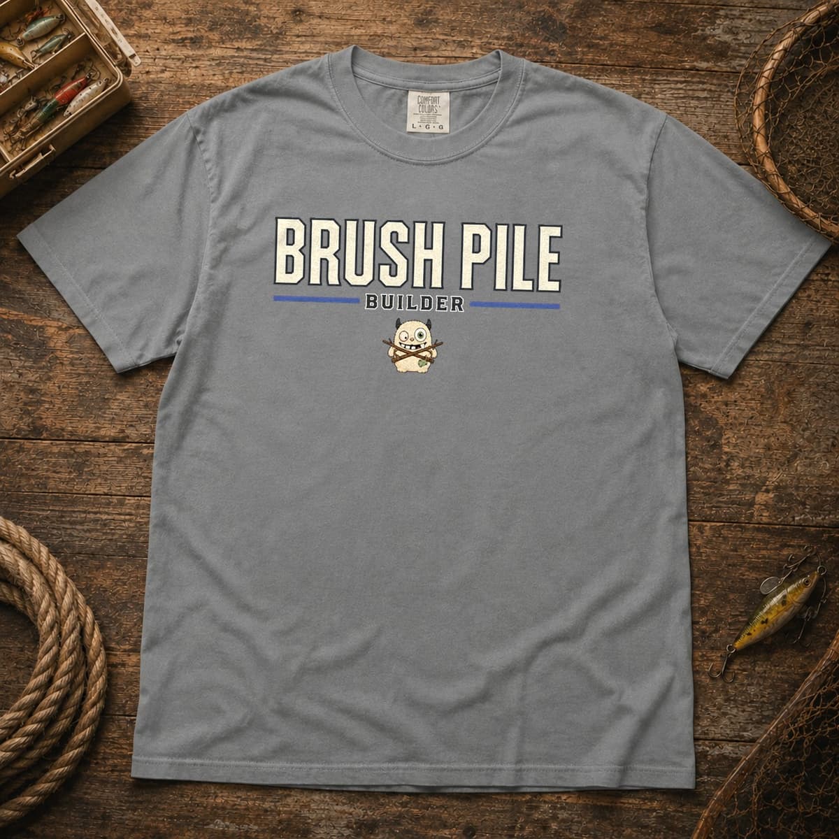 Brush Pile Builder t-shirt in Black, photo 7