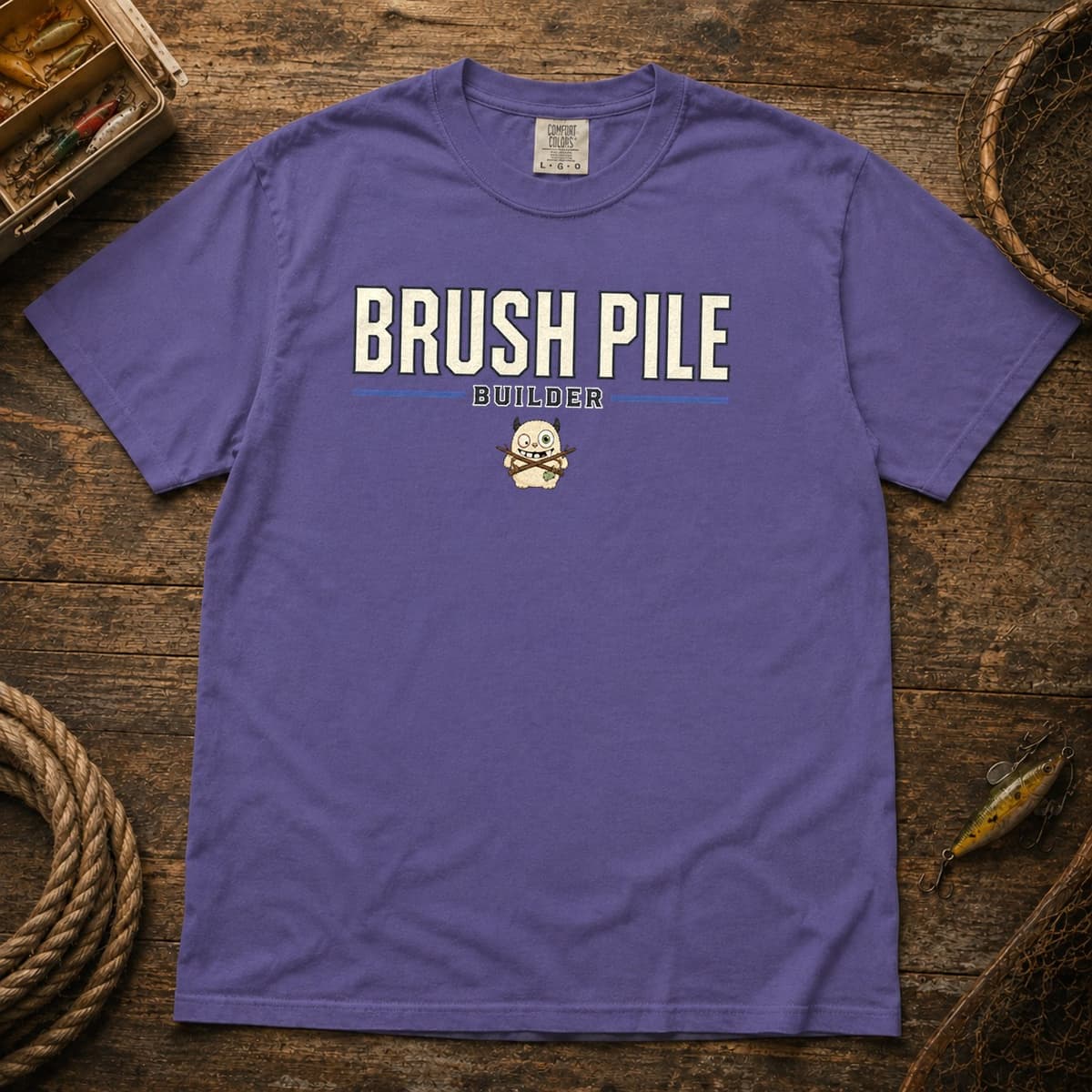 Brush Pile Builder t-shirt in Black, photo 6