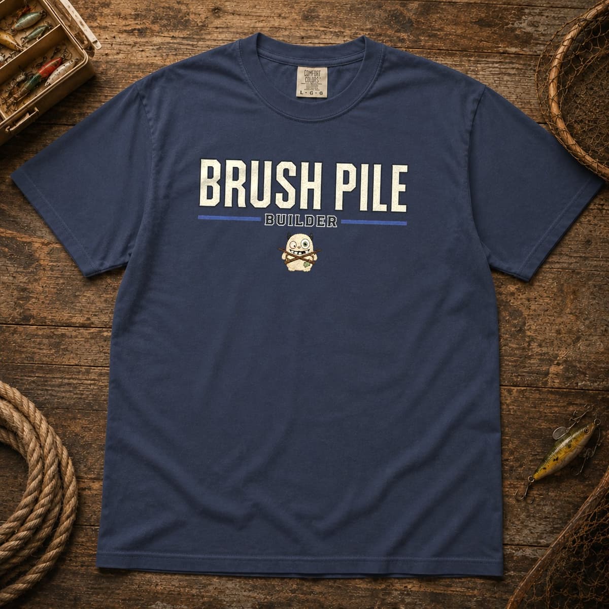 Brush Pile Builder t-shirt in Black, photo 2