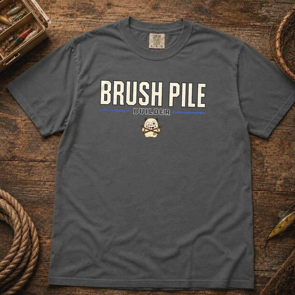 Brush Pile Builder t-shirt in Black, photo 4