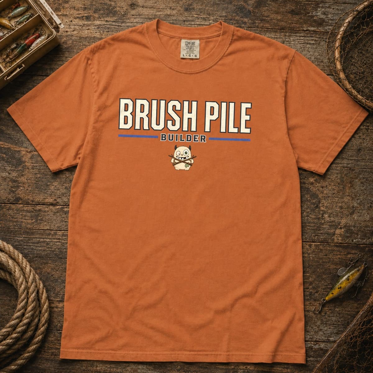 Brush Pile Builder t-shirt in Black, photo 9