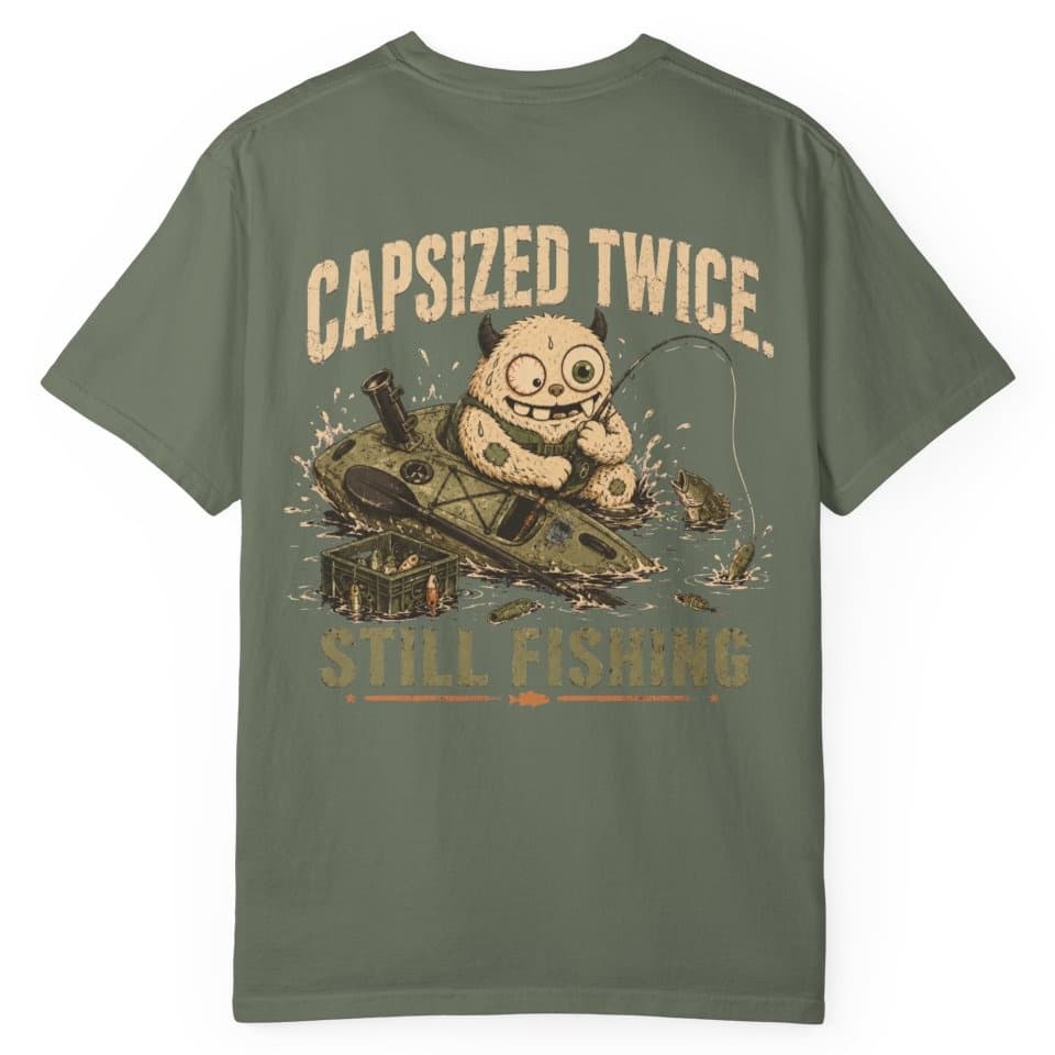 Capsized Still Fishing t-shirt in Midnight, photo 9