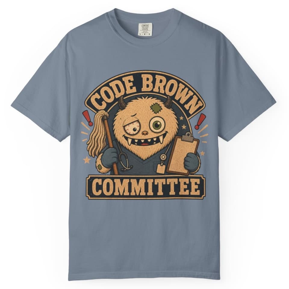 Code Brown Committee t-shirt in Blue Jean, photo 1