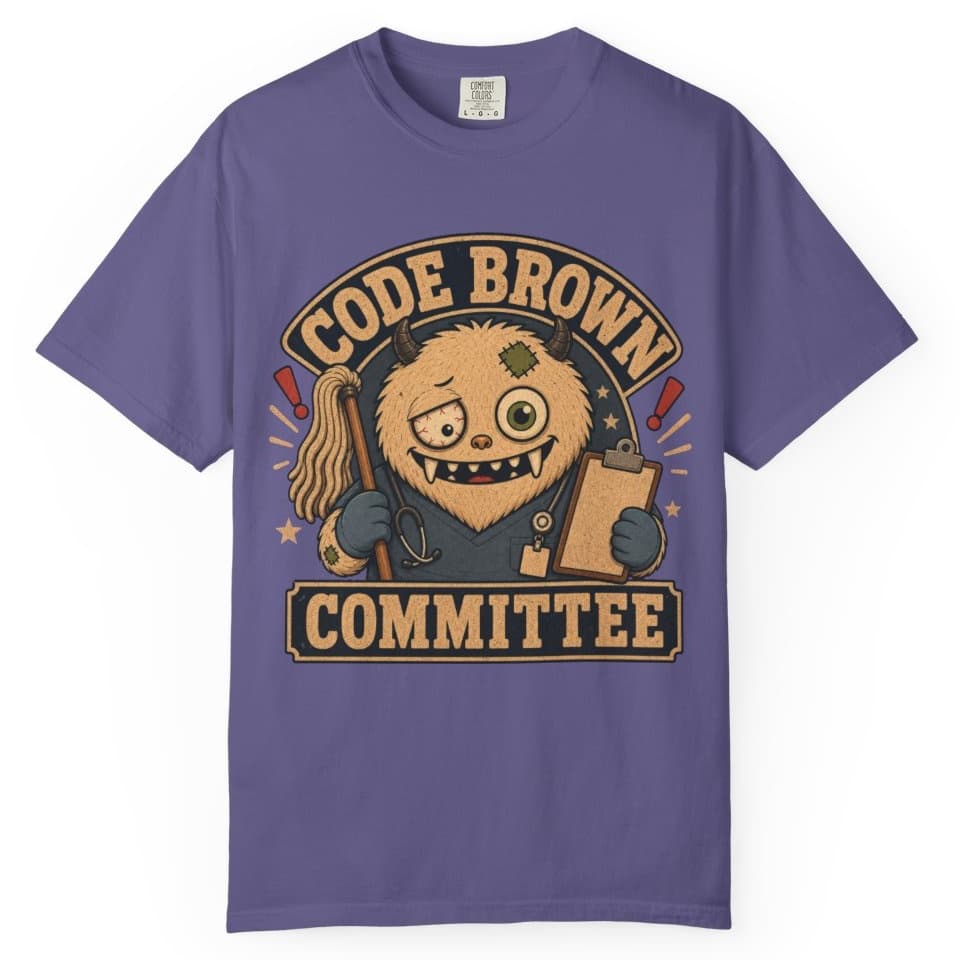 Code Brown Committee t-shirt in Blue Jean, photo 7