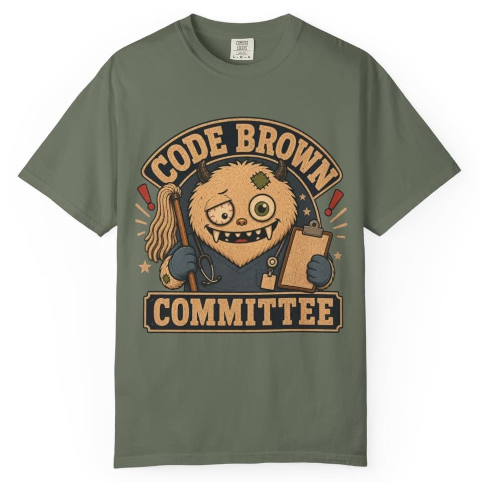 Code Brown Committee t-shirt in Blue Jean, photo 6