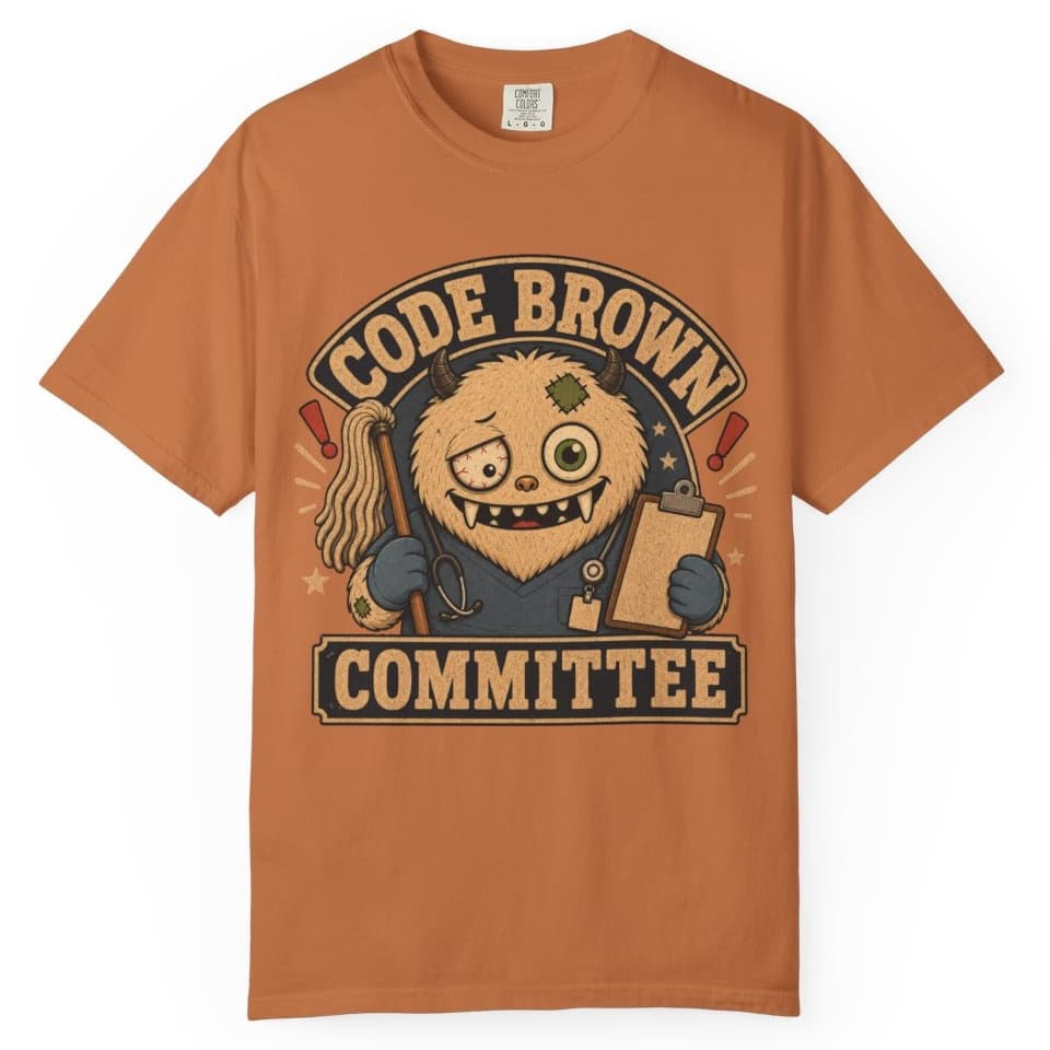 Code Brown Committee t-shirt in Blue Jean, photo 11