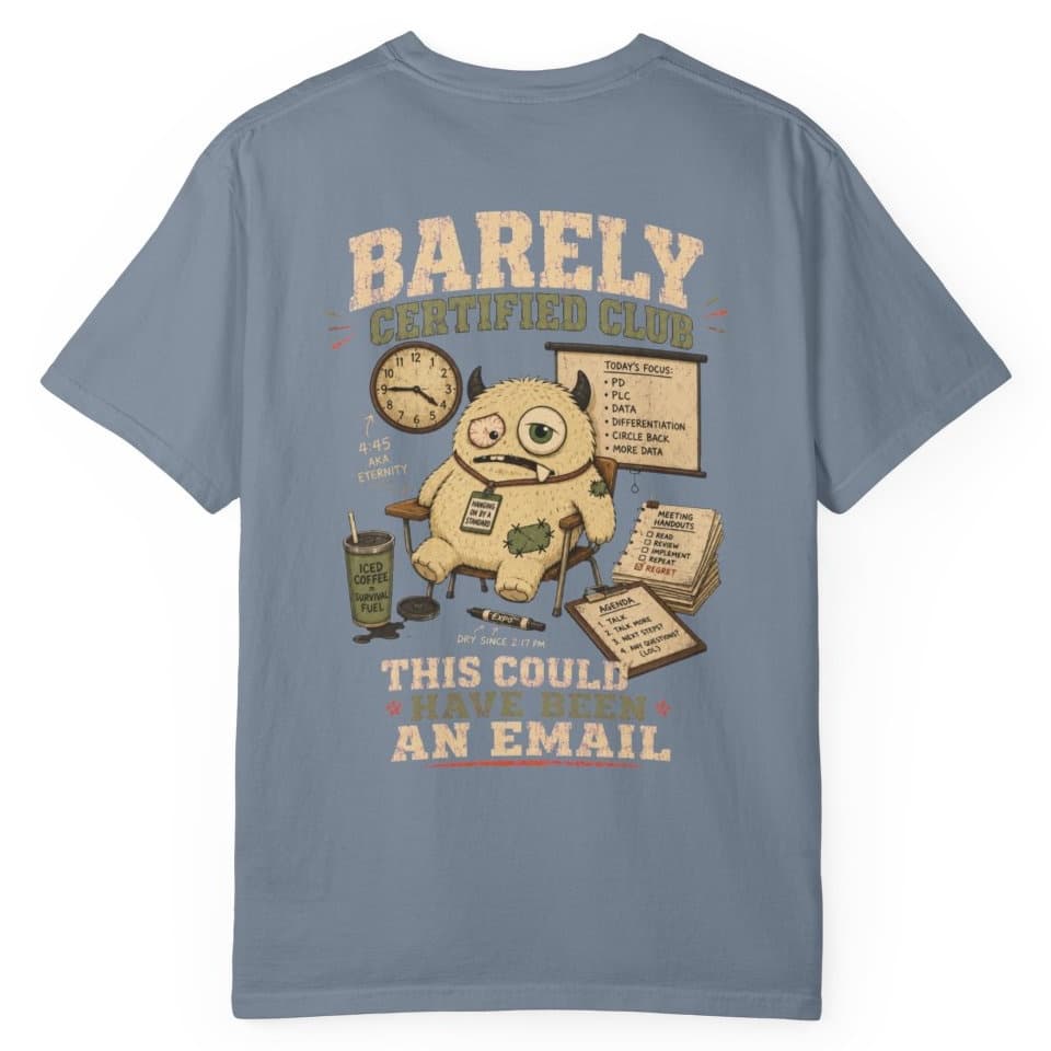 Email Meeting Survivor t-shirt in Pepper, photo 13