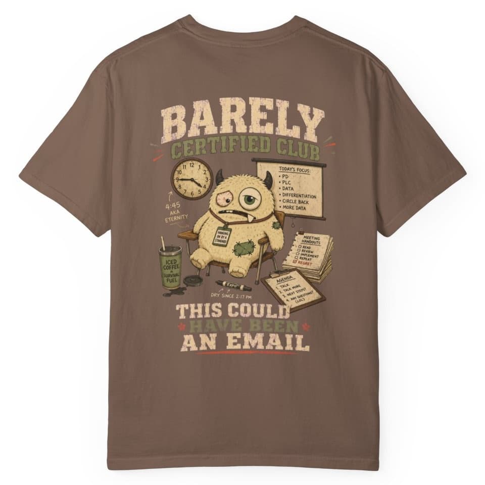 Email Meeting Survivor t-shirt in Pepper, photo 7