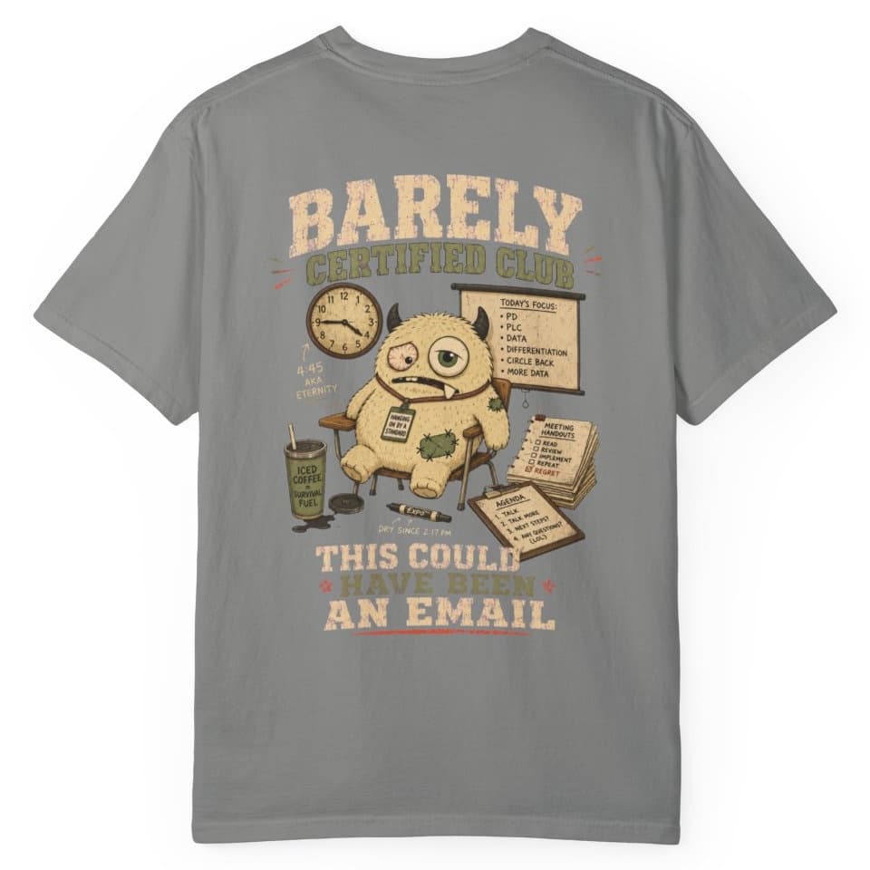 Email Meeting Survivor t-shirt in Pepper, photo 11