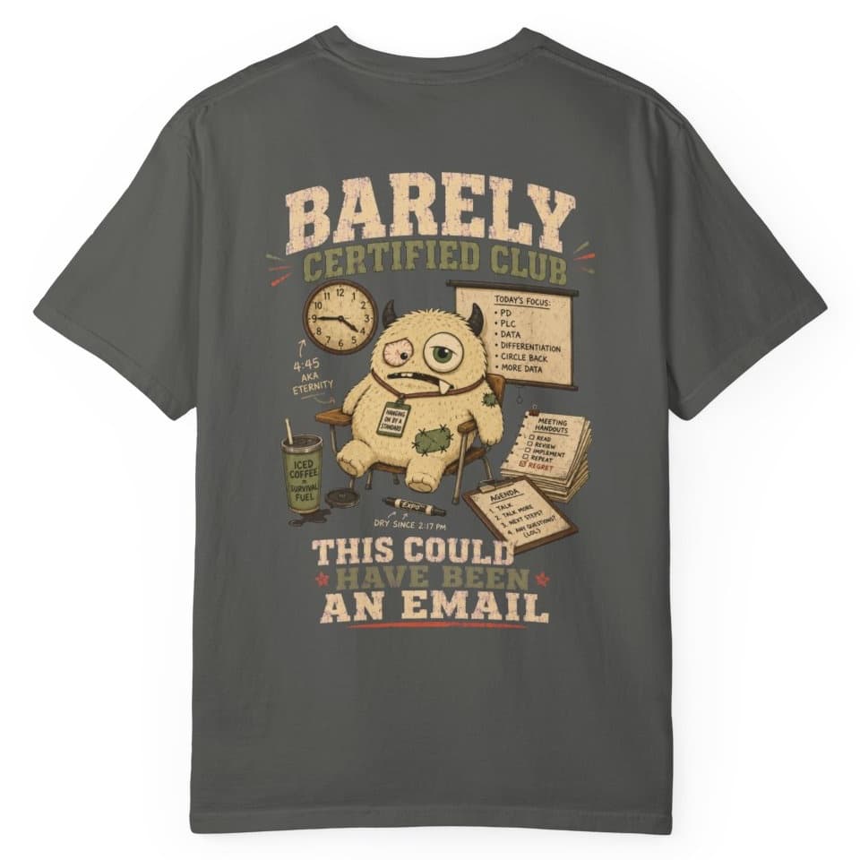 Email Meeting Survivor t-shirt in Pepper, photo 1