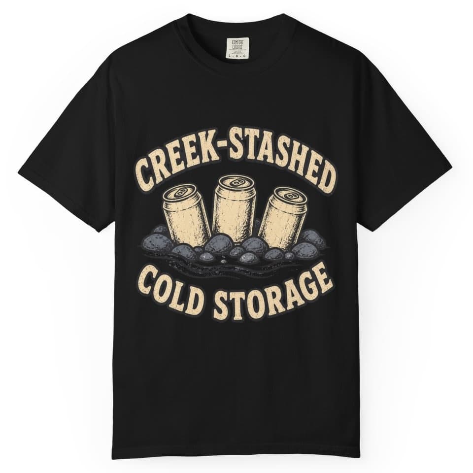 Creek-Stashed Cold Storage Tee t-shirt in Moss, photo 2