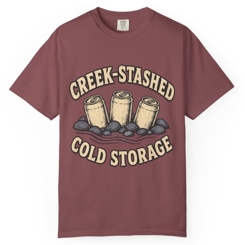 Creek-Stashed Cold Storage Tee t-shirt in Moss, photo 10