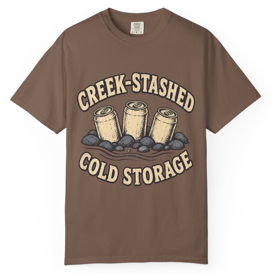 Creek-Stashed Cold Storage Tee t-shirt in Moss, photo 4