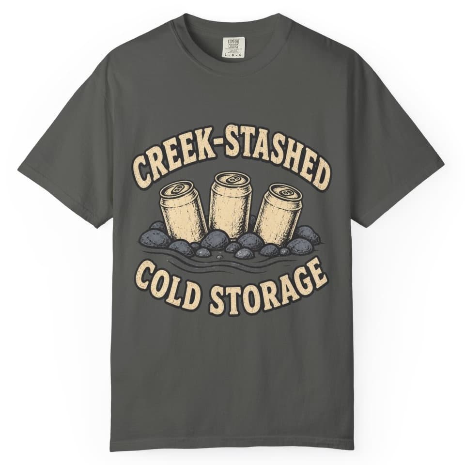Creek-Stashed Cold Storage Tee t-shirt in Moss, photo 5