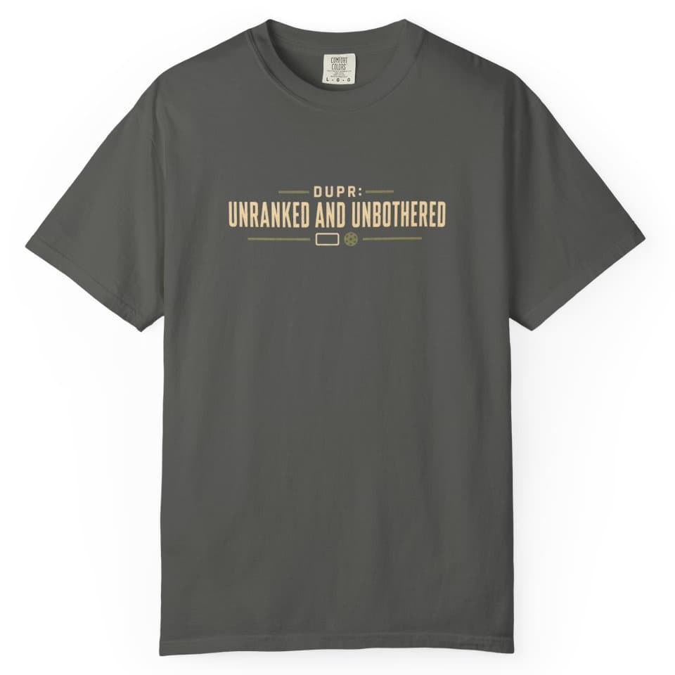 DUPR: Unranked And Unbothered t-shirt in Granite, photo 4