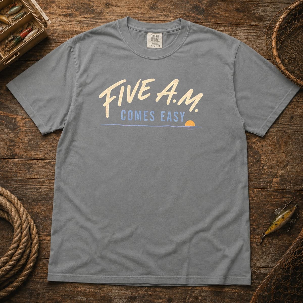 Five A.M. Comes Easy t-shirt in Midnight, photo 7