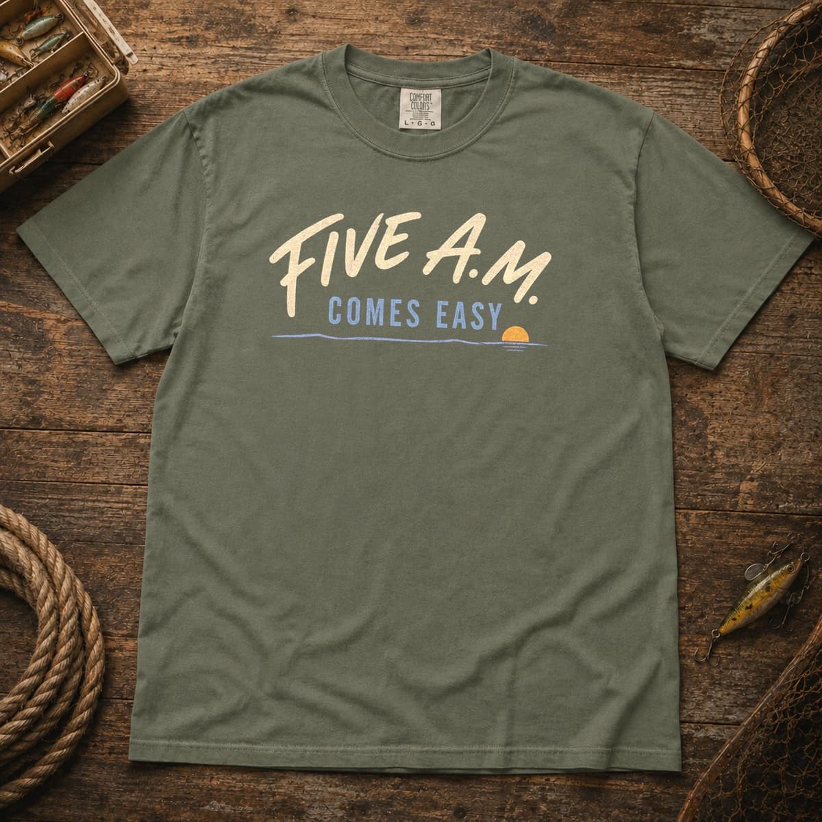 Five A.M. Comes Easy t-shirt in Midnight, photo 5