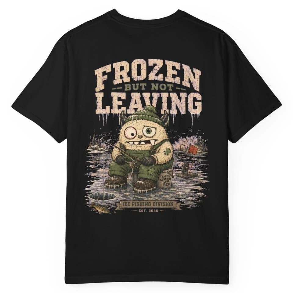 Frozen But Fishing t-shirt in Pepper, photo 3