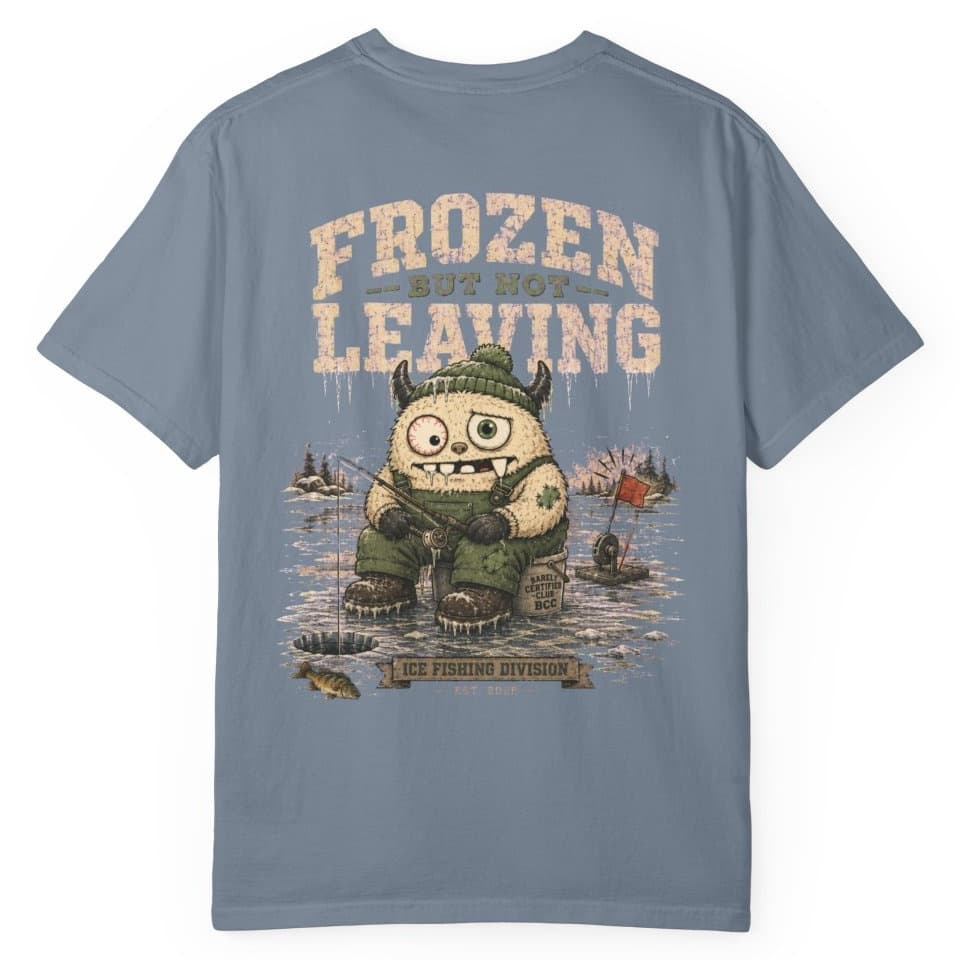 Frozen But Fishing t-shirt in Pepper, photo 15