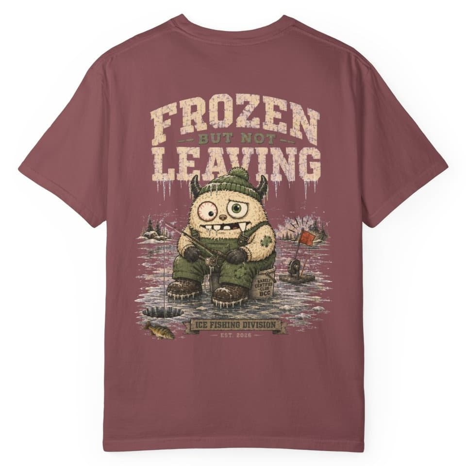 Frozen But Fishing t-shirt in Pepper, photo 17
