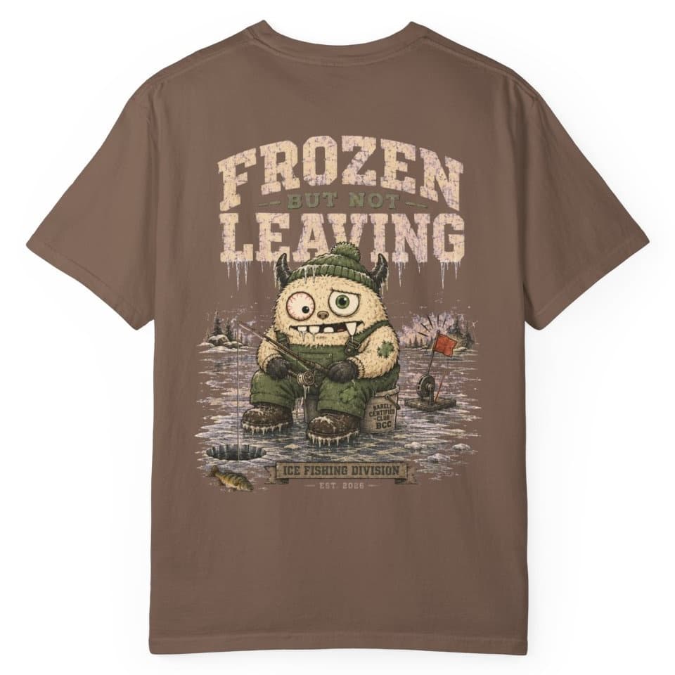 Frozen But Fishing t-shirt in Pepper, photo 7