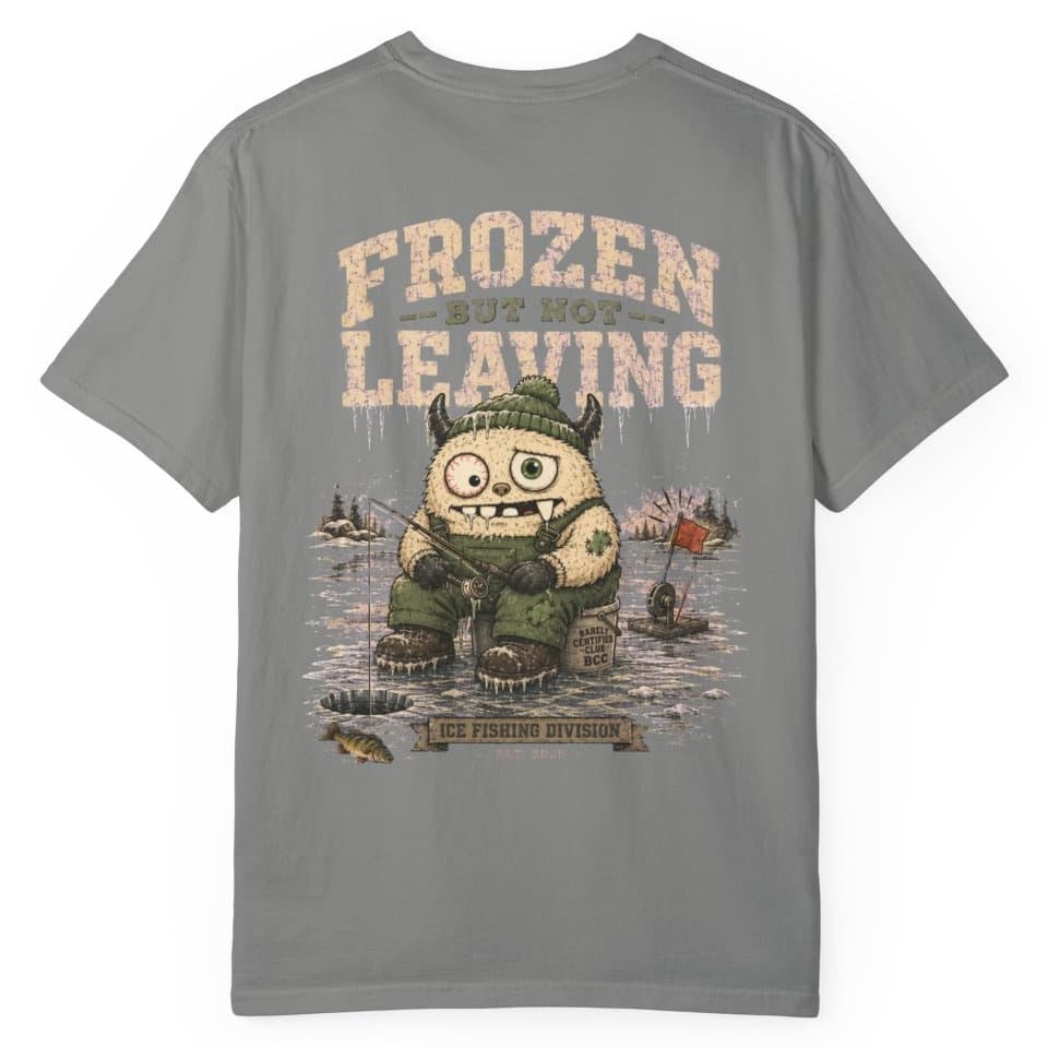 Frozen But Fishing t-shirt in Pepper, photo 13