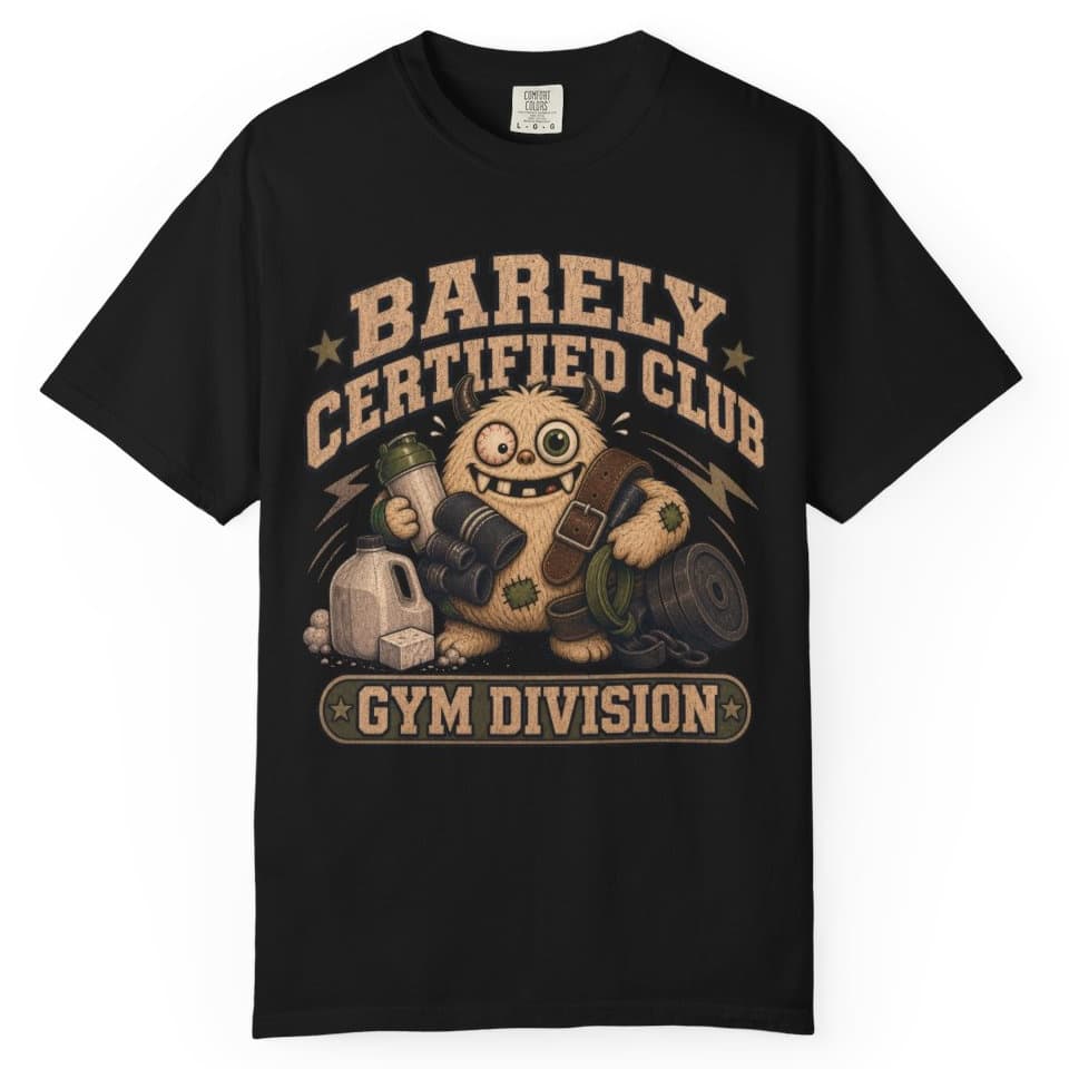 Barely Certified Gym Dept t-shirt in Grape, photo 2
