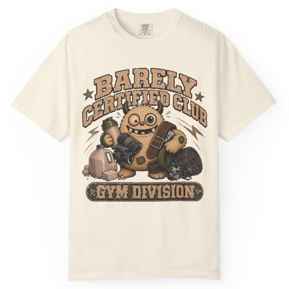 Barely Certified Gym Dept t-shirt in Grape, photo 10