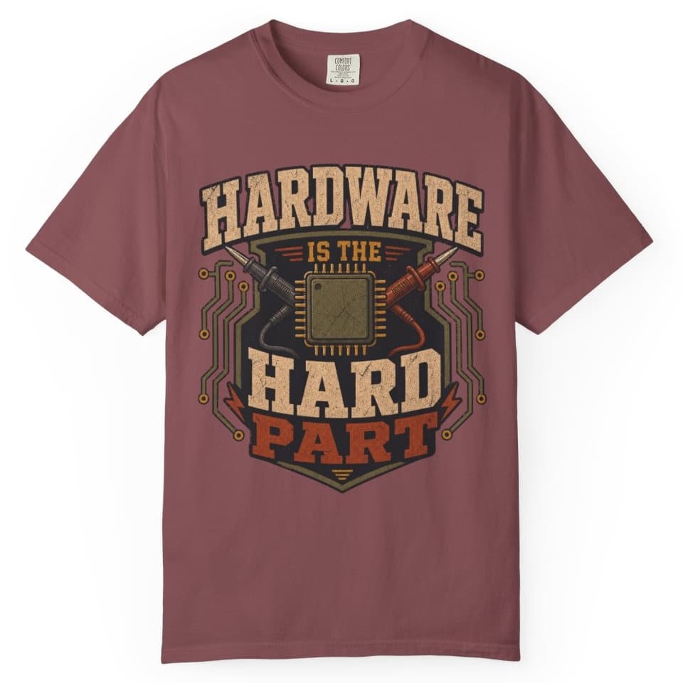 Hardware Is Hard t-shirt in Granite, photo 9