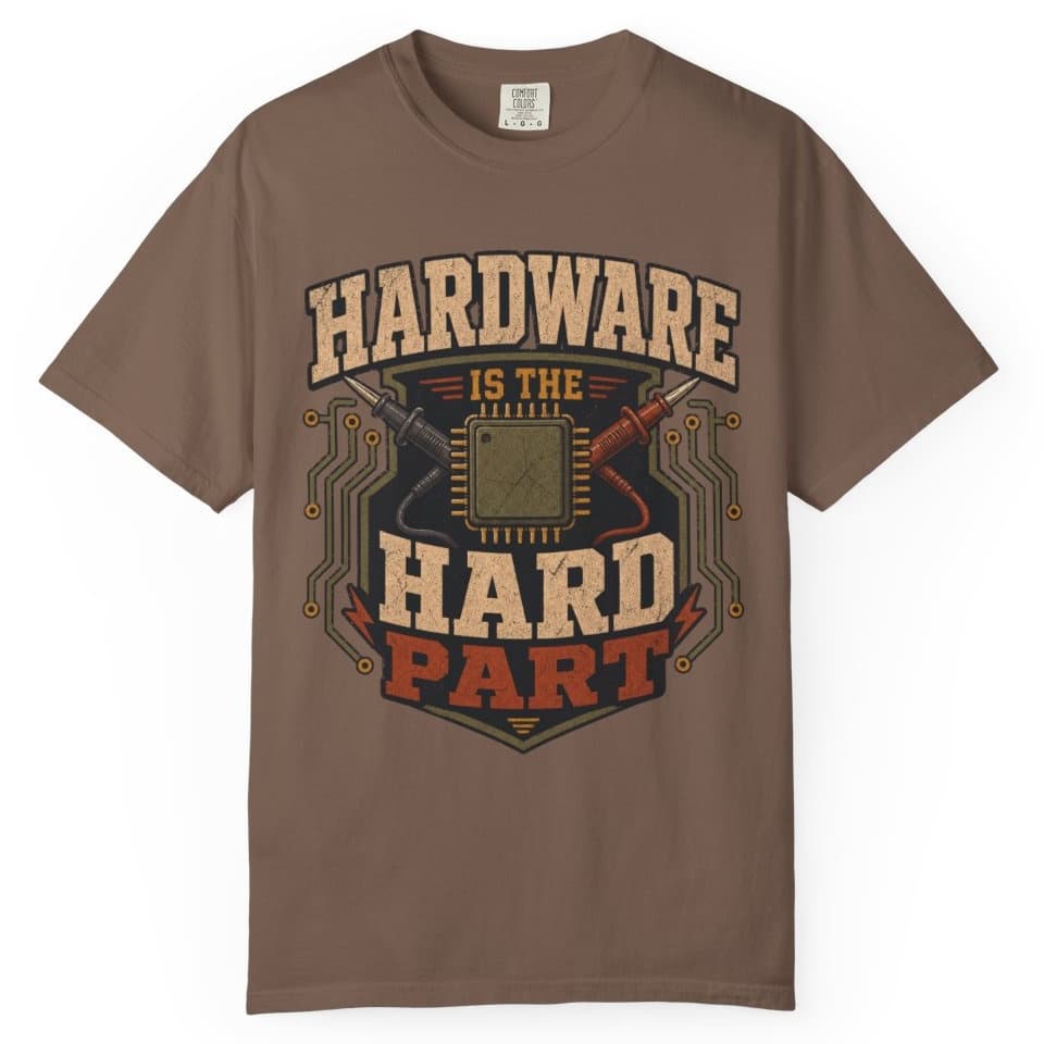 Hardware Is Hard t-shirt in Granite, photo 4