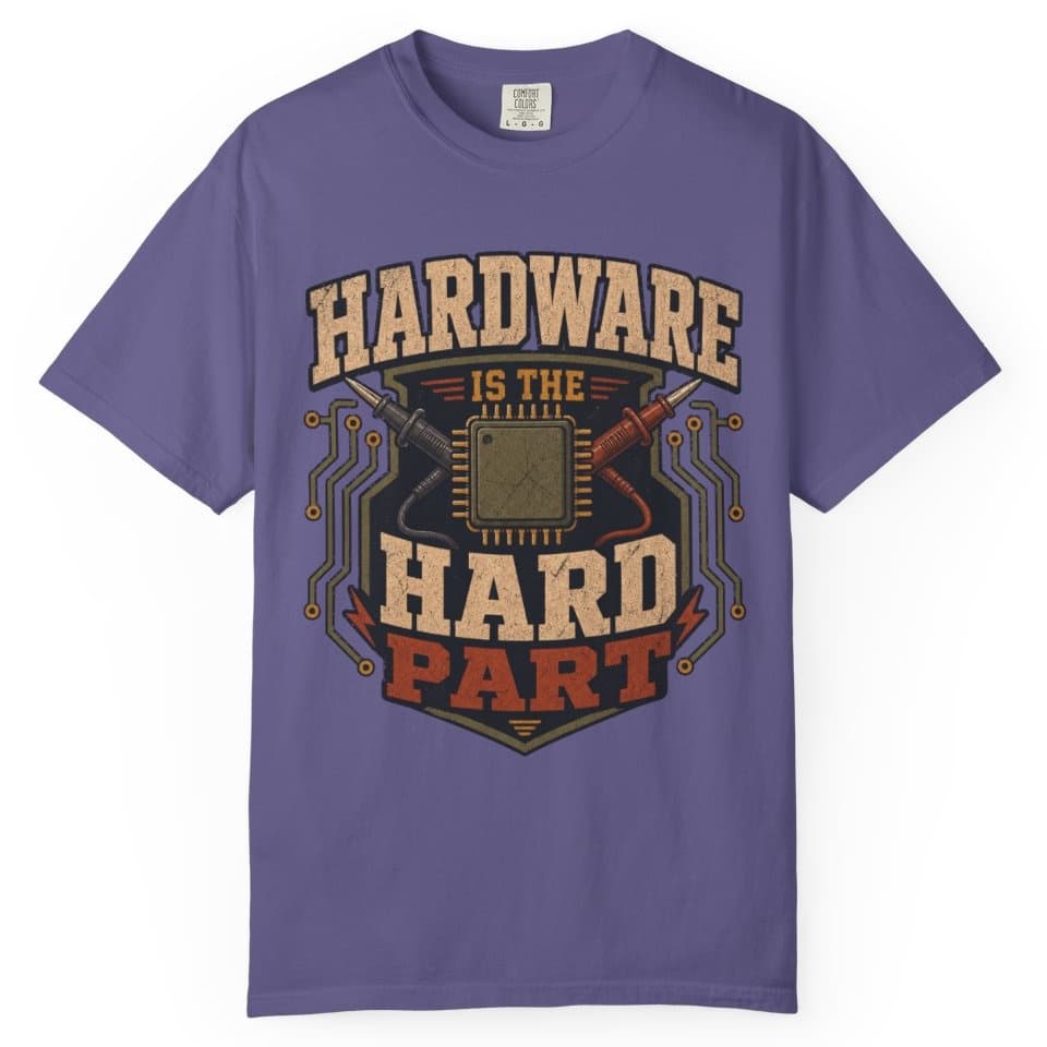 Hardware Is Hard t-shirt in Granite, photo 7